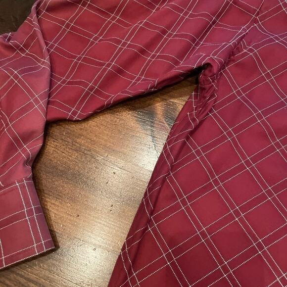 ⭐️ Phat Farm Red Vintage Button Down Long Sleeve Cotton Collar Shirt‎ Men's XL - Picture 5 of 8